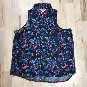 Decree Floral Sleeveless Blouse XL